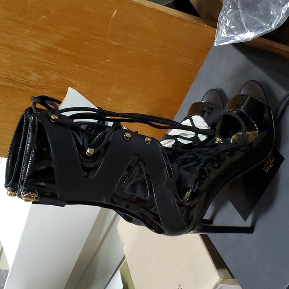 Sz 37 NIB $1445 Alexandre Vauthier patent boots - Picture 1 of 5